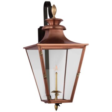 Albermarle Gas Wall Lantern in Soft Copper and Brass by Visual Comfort Signature