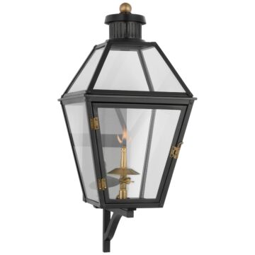 Stratford Gas Wall Lantern in Matte Black by Visual Comfort Signature