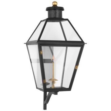 Stratford Gas Wall Lantern in Matte Black by Visual Comfort Signature