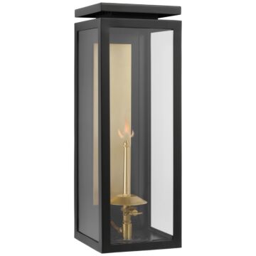 Fresno Gas Wall Lantern in Matte Black by Visual Comfort Signature