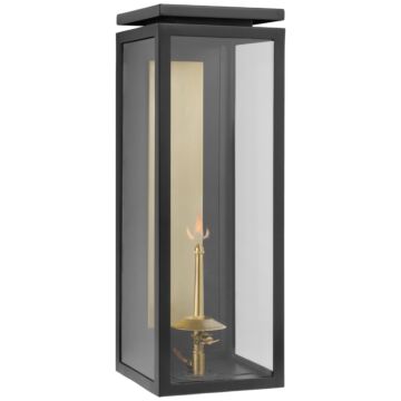 Fresno Gas Wall Lantern in Matte Black by Visual Comfort Signature