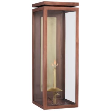 Fresno Gas Wall Lantern in Soft Copper by Visual Comfort Signature