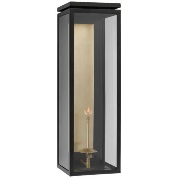 Fresno Gas Wall Lantern in Matte Black by Visual Comfort Signature