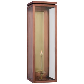 Fresno Gas Wall Lantern in Soft Copper by Visual Comfort Signature