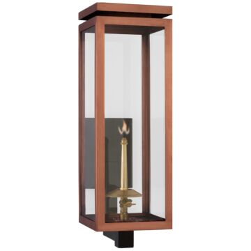 Fresno Gas Wall Lantern in Soft Copper by Visual Comfort Signature