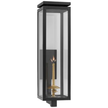 Fresno Gas Wall Lantern in Matte Black by Visual Comfort Signature