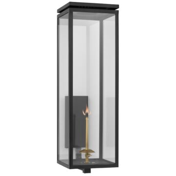 Fresno Gas Wall Lantern in Matte Black by Visual Comfort Signature
