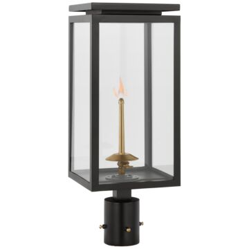 Fresno Gas Post Light in Matte Black by Visual Comfort Signature