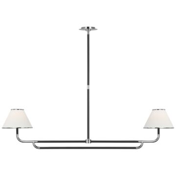 Rigby LED Chandelier in Polished Nickel and Ebony by Visual Comfort Signature