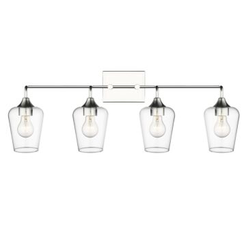 Gladys 4-Light Bathroom Vanity Light in Polished Nickel
