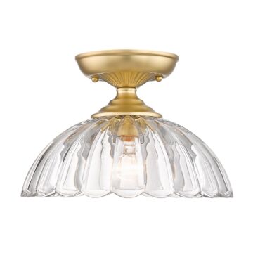 Audra BCB One Light Semi Flush Mount in Brushed Champagne Bronze by Golden