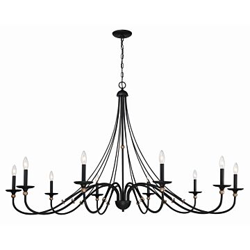 Westchester County  Chandelier in Sand Coal With Skyline Gold Le by Minka-Lavery