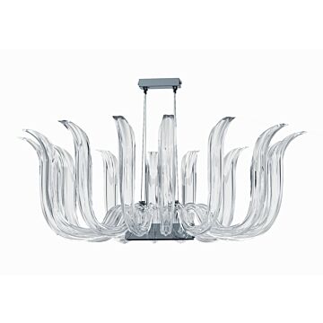 Cisne  Chandelier in Polished Nickel by Metropolitan