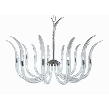 Cisne  Chandelier in Polished Nickel by Metropolitan