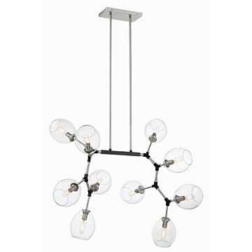 Nexpo  Chandelier in Brushed Nickel Black Accents by George Kovacs