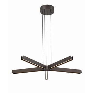 Structure LED Chandelier in Smoked Iron by George Kovacs