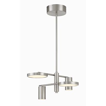 Swivel LED Chandelier in Brushed Nickel by George Kovacs