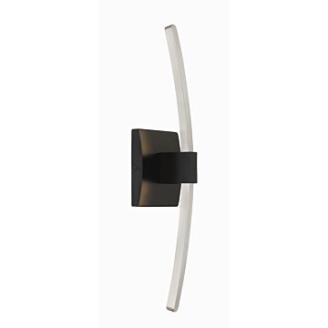 Archer LED Wall Sconce in Coal With Brushed Nickel by George Kovacs
