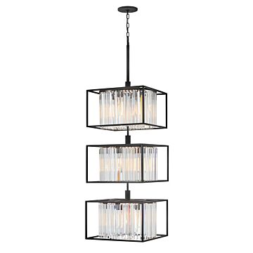 Giada LED Pendant in Black by Hinkley