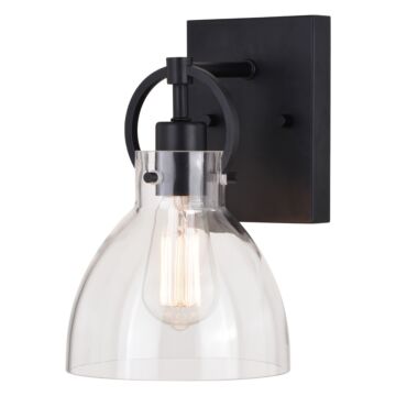 Ogden 1-Light Bathroom Vanity Light in Matte Black
