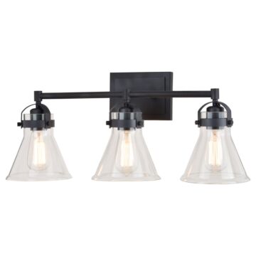 Mason 3-Light Bathroom Vanity Light in Charcoal Black