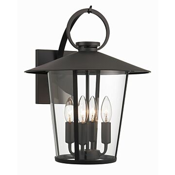 Andover Four Light Outdoor Wall Sconce in Matte Black by Crystorama