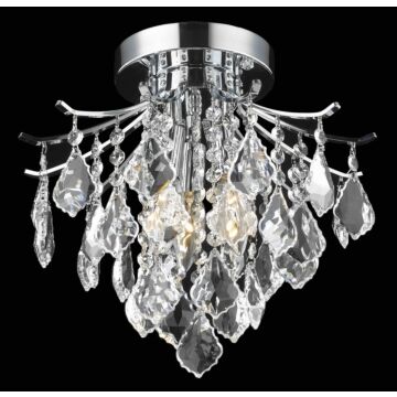 Amelia 3-Light Flush Mount in Chrome