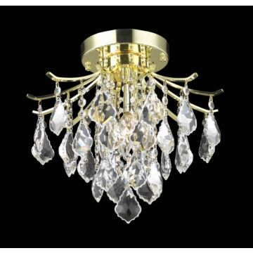 Amelia 3-Light Flush Mount in Gold