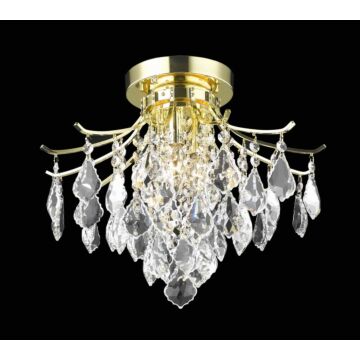 Amelia 3-Light Flush Mount in Gold