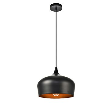 Nora 1-Light Pendant in Black