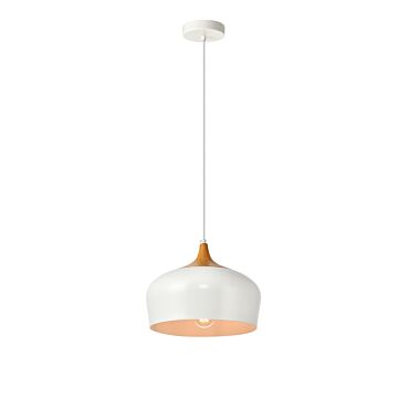 Nora 1-Light Pendant in White