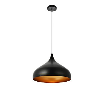 Circa 1-Light Pendant in Black