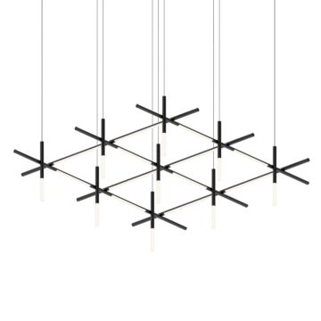 Labyrinth LED Pendant in Satin Black by Sonneman