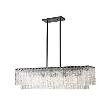 Glacier  Linear Chandelier in Matte Black by Z-Lite