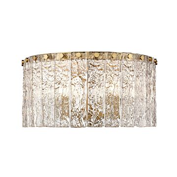 Glacier  Flush Mount in Modern Gold by Z-Lite