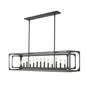 Easton  Linear Chandelier in Matte Black by Z-Lite