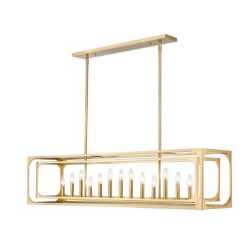 Easton  Linear Chandelier in Rubbed Brass by Z-Lite