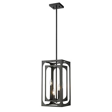 Easton  Chandelier in Matte Black by Z-Lite