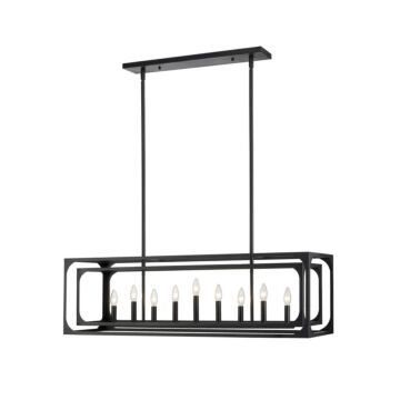 Easton  Linear Chandelier in Matte Black by Z-Lite