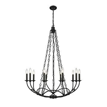 Arabella  Chandelier in Matte Black by Z-Lite