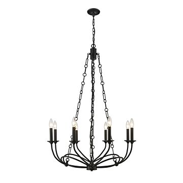 Arabella  Chandelier in Matte Black by Z-Lite