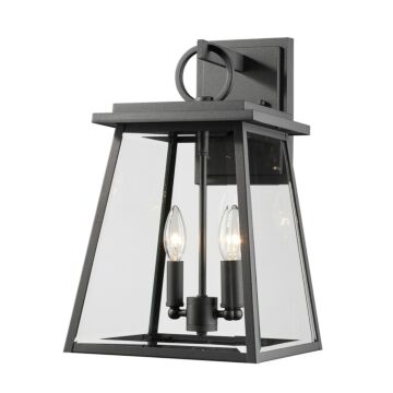 Broughton  Outdoor Wall Mount in Black by Z-Lite