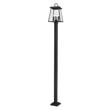 Broughton  Outdoor Post Mount in Black by Z-Lite