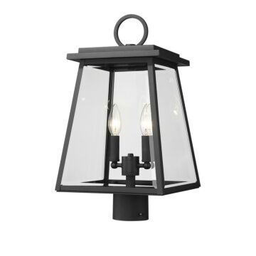Broughton  Outdoor Post Mount in Black by Z-Lite