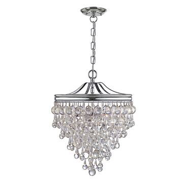 Calypso Three Light Mini Chandelier in Polished Chrome by Crystorama