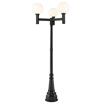 Laurent  Outdoor Post Mount in Black by Z-Lite