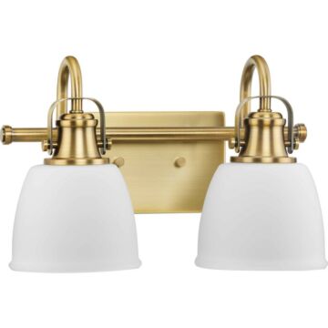 Preston 2-Light Vanity in Vintage Brass