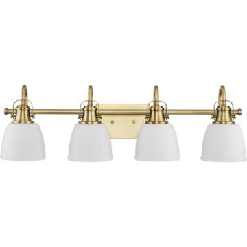 Preston 4-Light Vanity in Vintage Brass