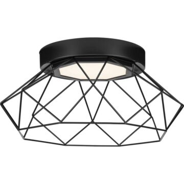 Geodesic LED 3-Light LED Flush Mount in Matte Black