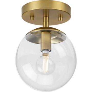 Atwell 1-Light Flush Mount in Brushed Bronze